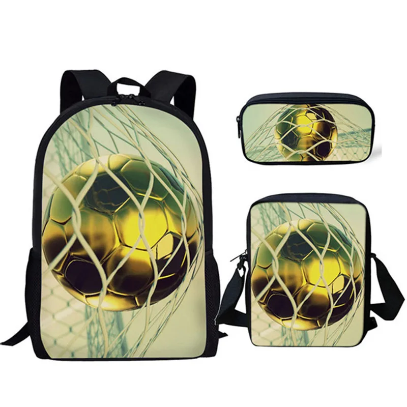 

Хип-хоп популярный хип-хоп футбол 3D принт 3 шт./компл. школьные сумки для ноутбука рюкзак наклонная сумка через плечо пенал