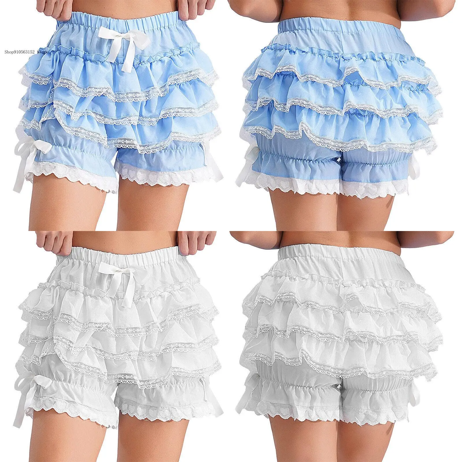 Summer Bow Thin Cake Multi-Layer Lace Star Pumpkin Shorts Skirt Women