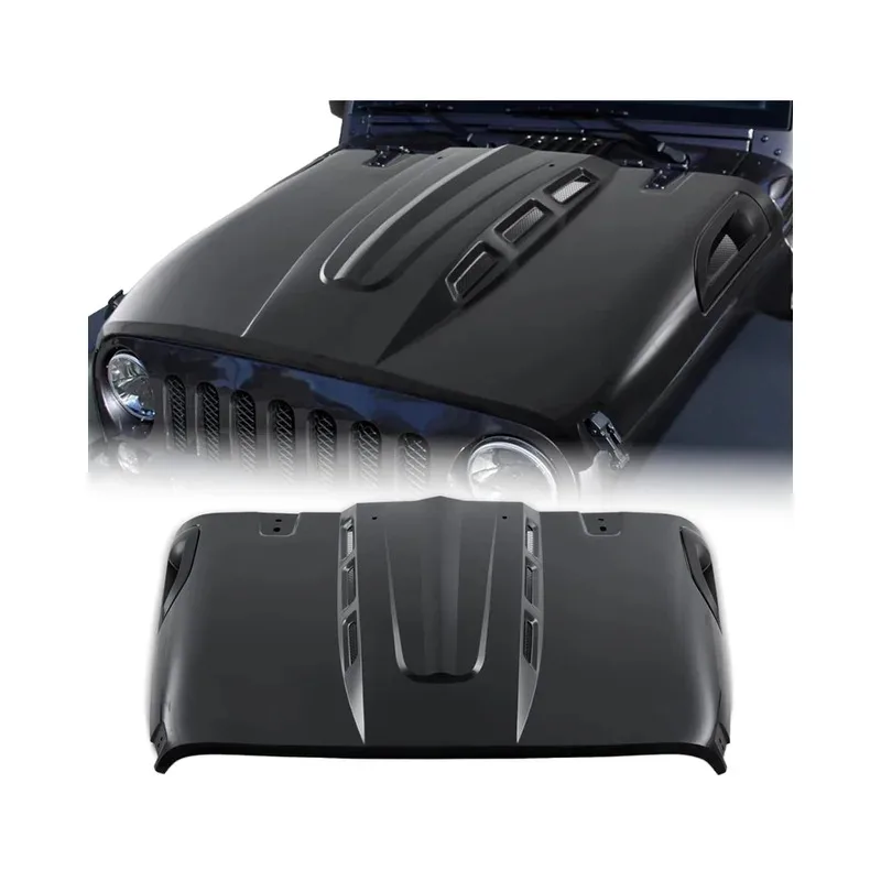 

The Avenger Style Steel Hood Fits 2007-2018 Wrangler JK Under-hood Functional Air Vents
