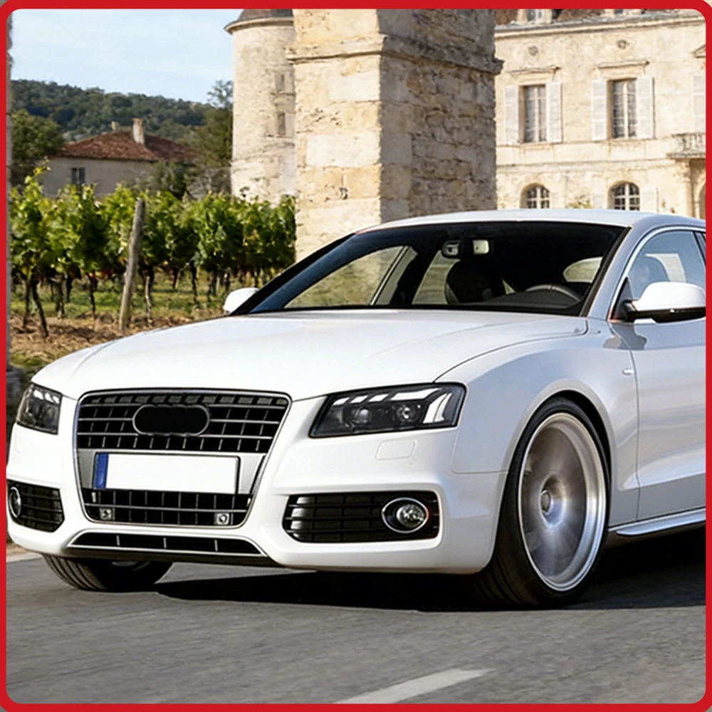 

Для Audi A5 B8 2008-2011: Обновленные светодиодные фары с линзами-проекторами, эффектом запуска и динамическим поворотником, Plug and Play