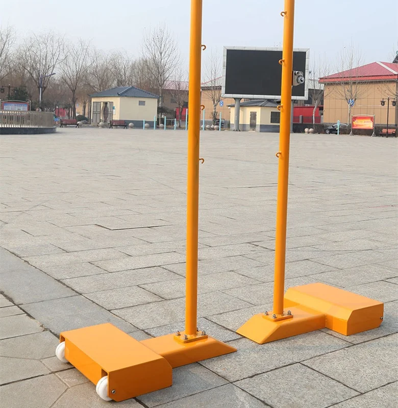 Professional Portable Steel Badminton Post Movable Badminton Pole 60kg 80kg 100kg Tennis Post Badminton Poles