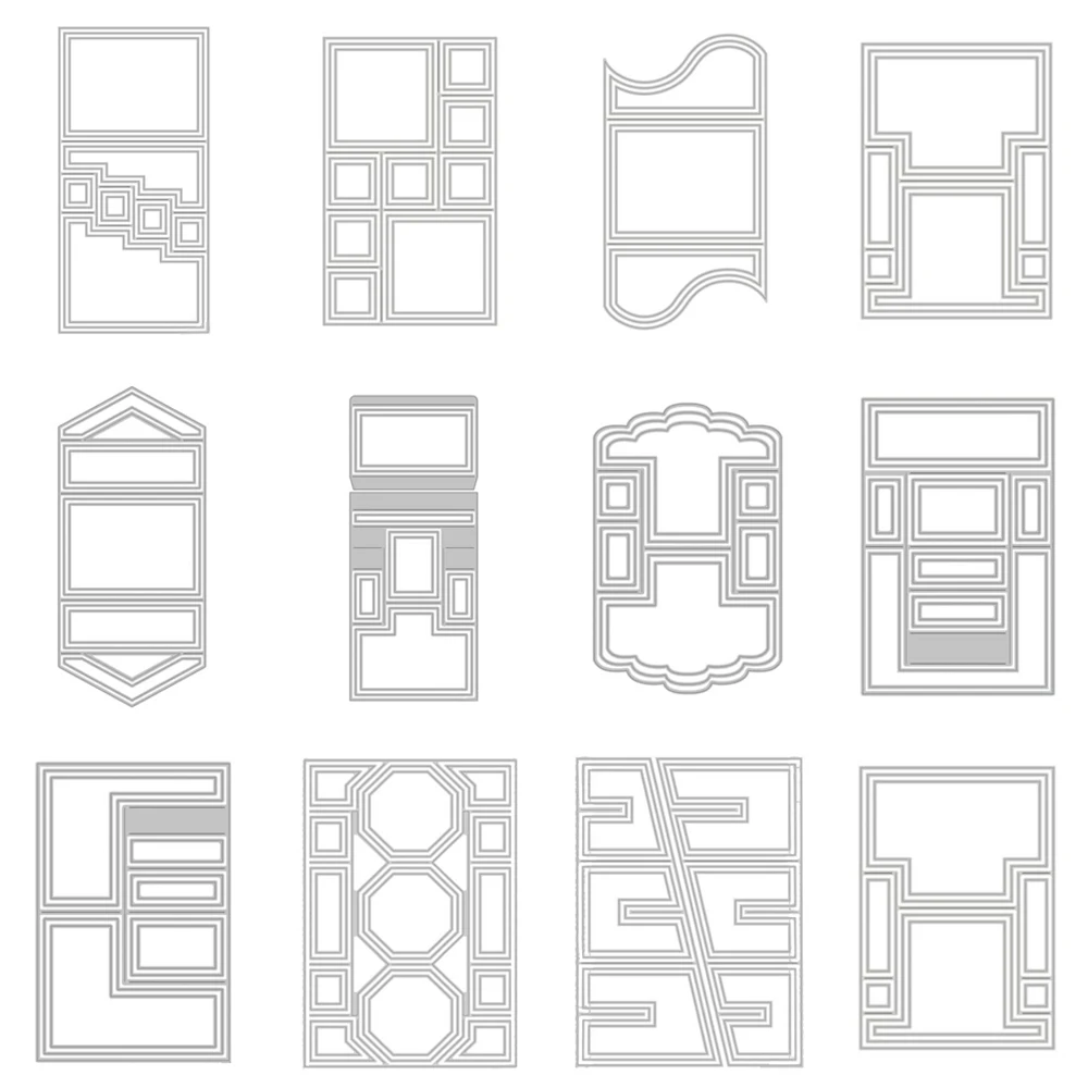 Stepper Card Metal Cutting Dies Center Stepper Easel Card Frame Die Cuts Stencils DIY Scrapbooking for Album Card Making X39