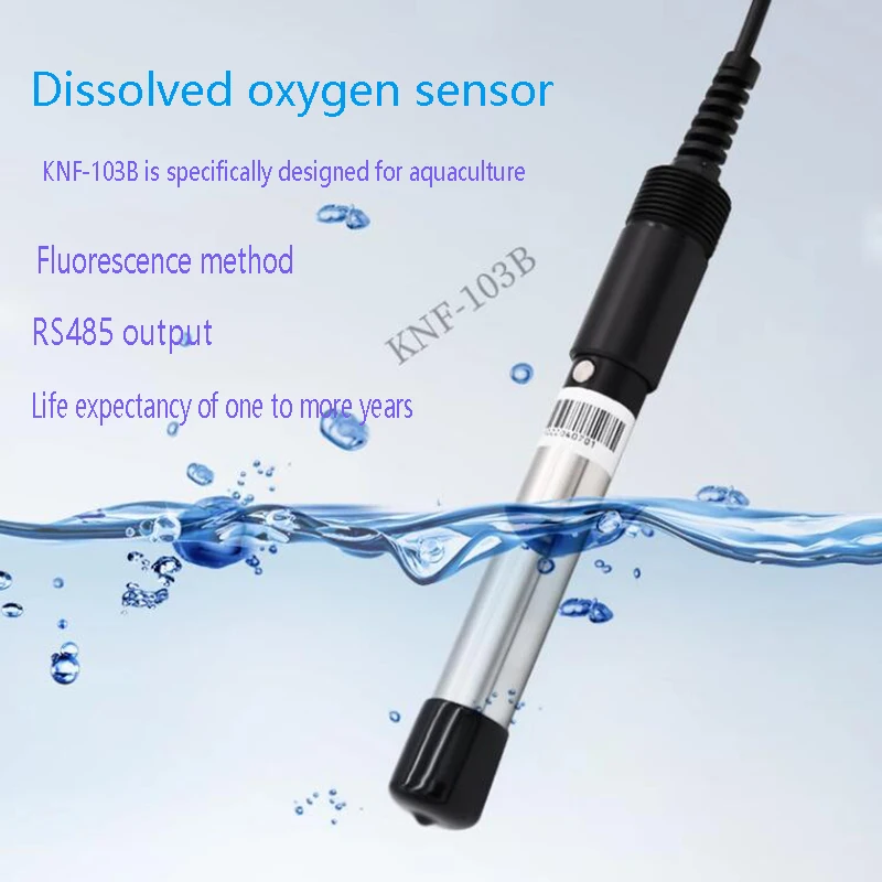 

KNF-103B Water Quality Dissolved Oxygen Probe Sensor Optical Fluorescence Measurement Monitor Aquaculture Online Detector