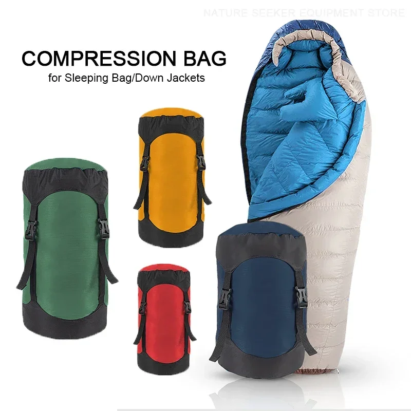 Compression Bag for Sleeping Bag Outdoor Down Jacket Clothing Pouch Waterproof Storage Pack for Travel Hiking Camping Equipment