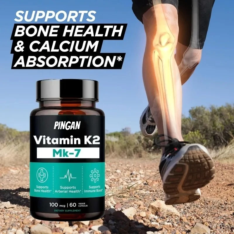 

Vitamin K2 Mk7 100 Mcg Contains 100mcg Natto Supplement Bone Health Support Vegan 60 Capsules