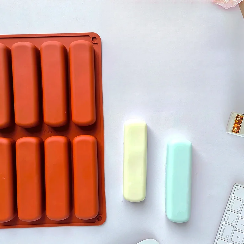 1pc, 8-Cavity Silicone Soap Making Mold, Suitable for Polymer Clay, DIY Crafts, Candle Creation - Durable, Easy to Us image 4