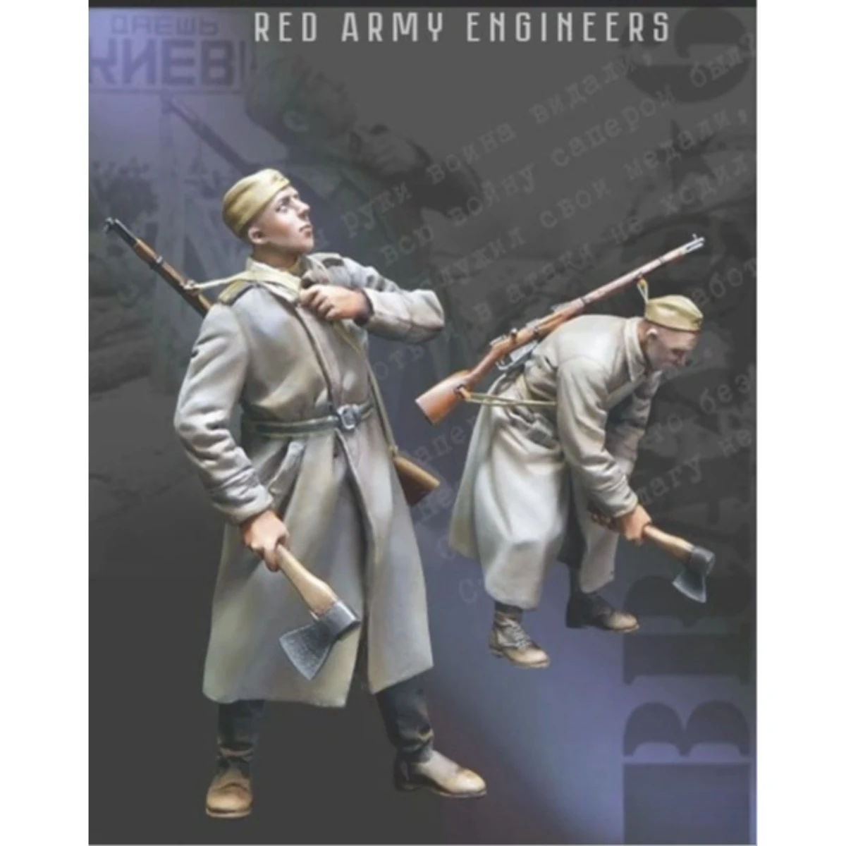1/35 resin soldier model GK - WWII Russian advance unit - unassembled and unpainted DIY kit - 999R