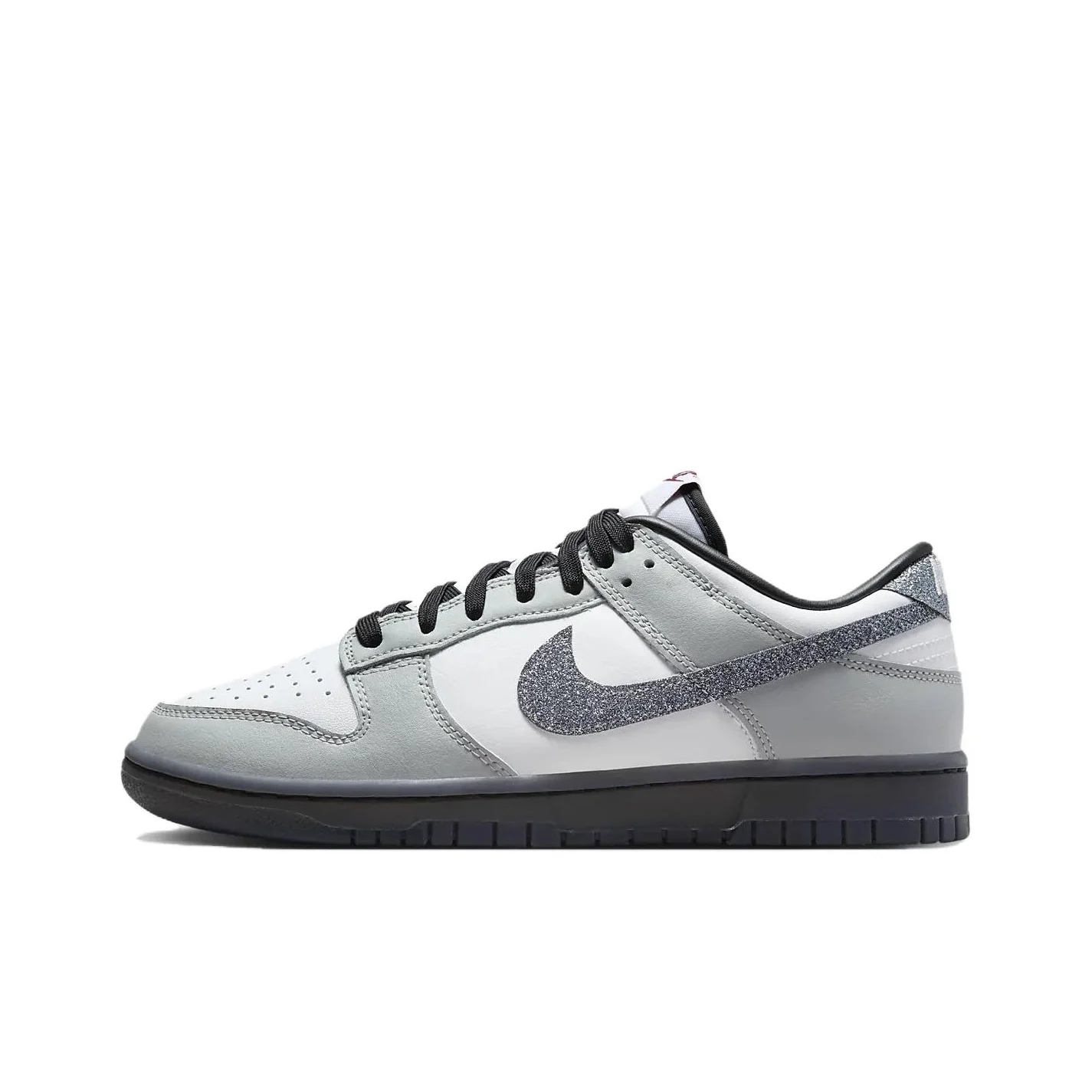 

Женские кроссовки Nike Dunk Low Lx Glitter Swoosh White Light Smoke Grey HQ3462-191