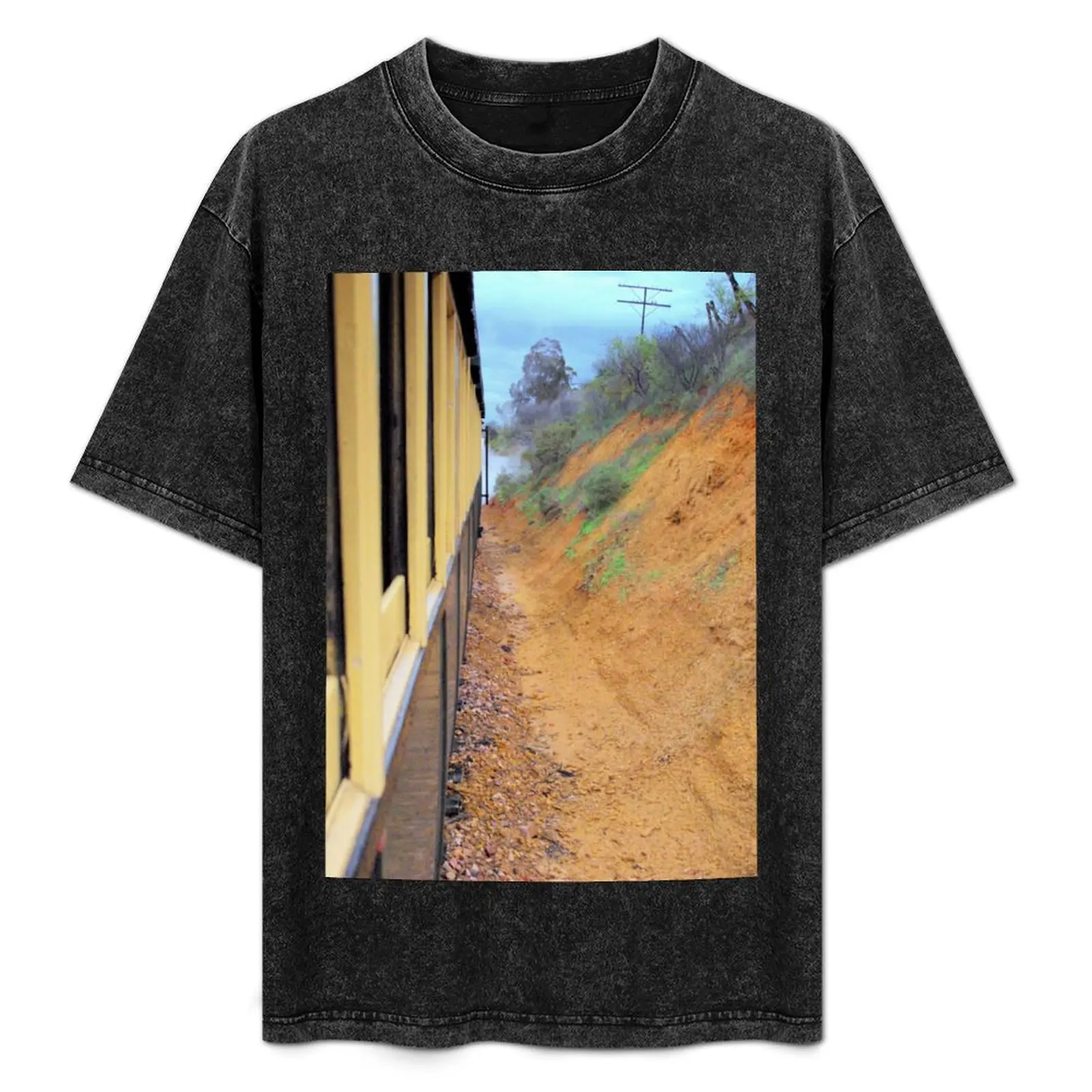 

Full Steam Ahead T-Shirt Simple Line Art Print Tee