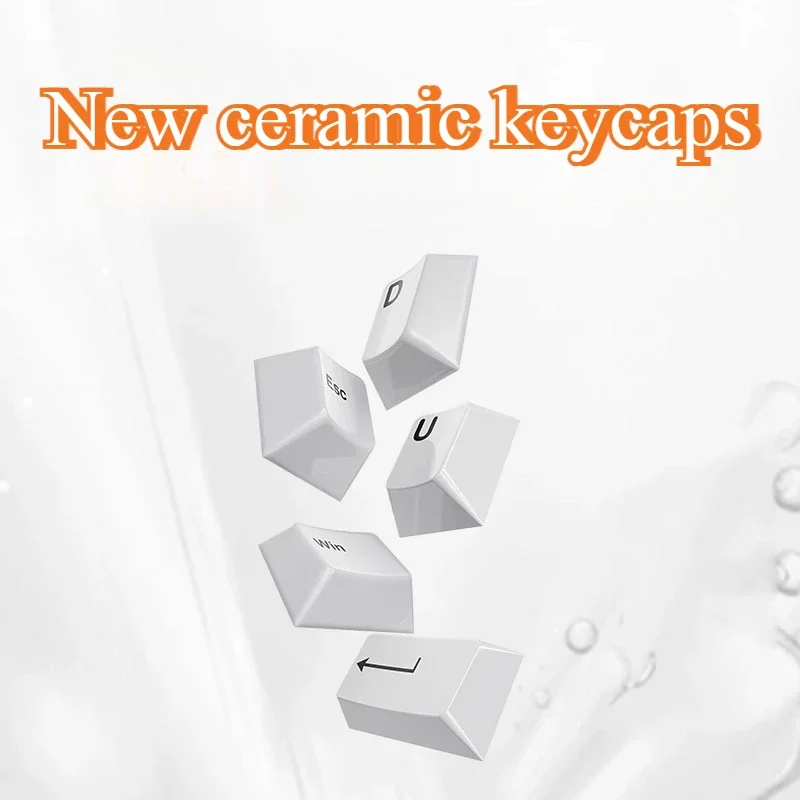 New Type Ceramics Theme Keycaps Set Ceramics 123keys Cherry Custom Original Handmade Keycaps for Mechanical Keyboard Accessories