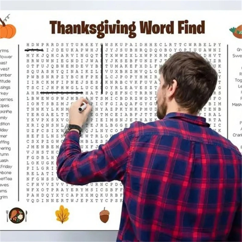  Funny Interactive Holiday Party Activity Jumbos Thanksgiving Word Search Poster