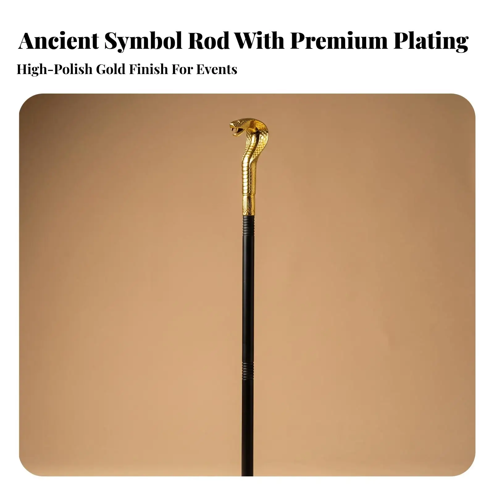 Egyptian King Scepter Prop for Ancient Theme Party Decoration Lightweight Plastic Staff