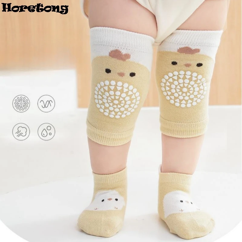 Baby Knee Pad And Floor Socks Set Non-slip Crawling Cushion Infants Toddlers Socks Protector Safety Kneepad 2-piece Set Girl Boy