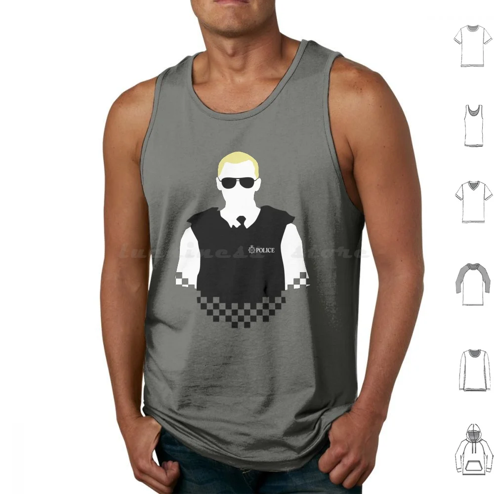 Here Come The Fuzz-Variant Tank Tops Vest Sleeveless Hot Fuzz Cornetto Trilogy Blood And Ice Cream Police Edgar Wright Nick