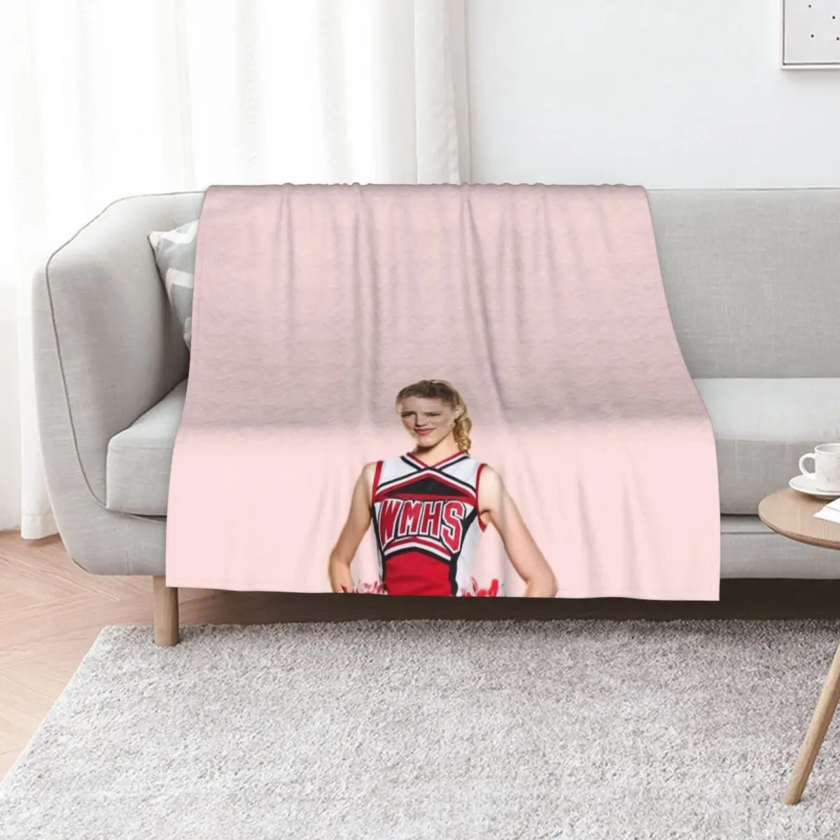 Glee Quinn Fabray (Cheerleader) Half Body Throw Blanket Hair Thins Plush Sofa Throw cosplay anime Travel Blankets