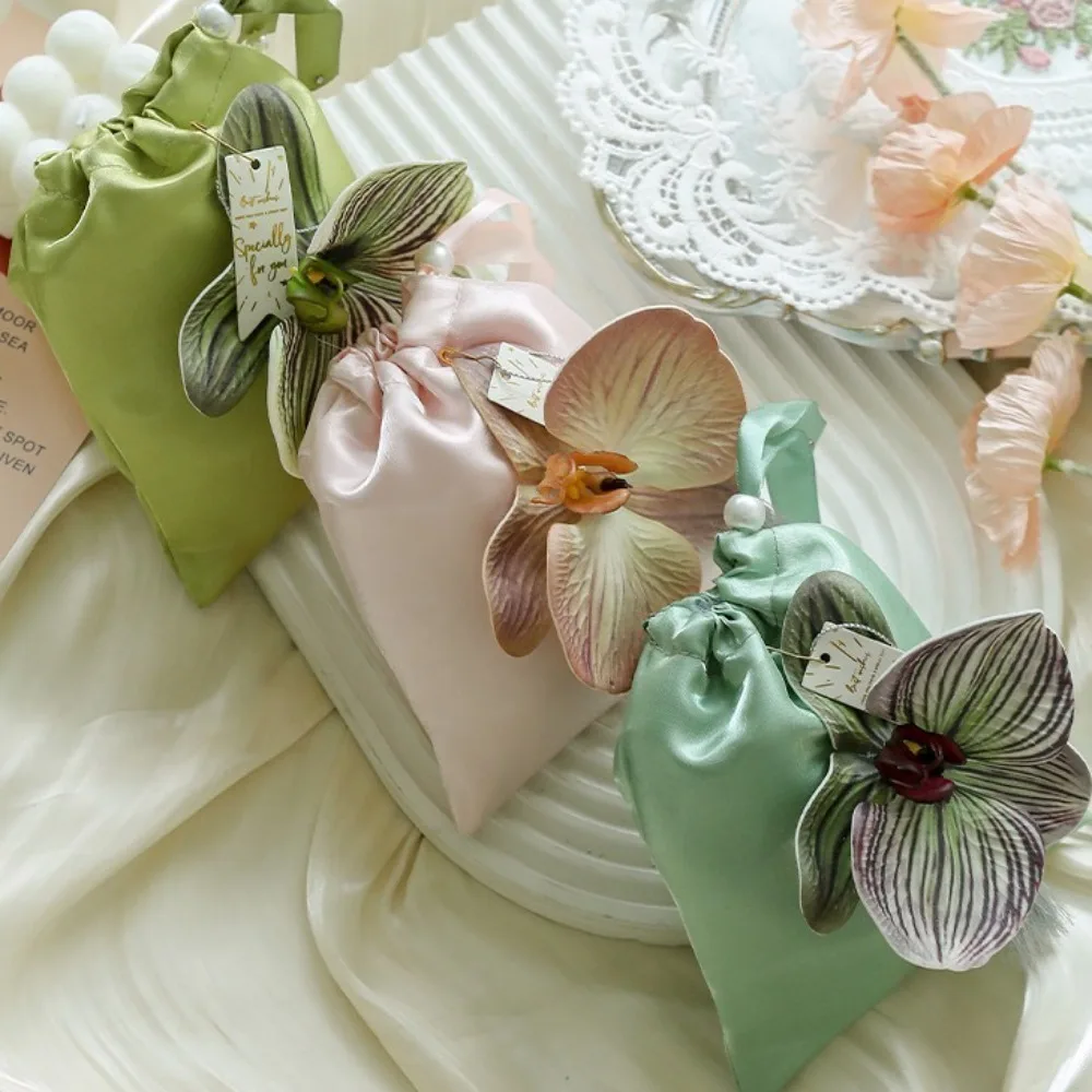 

Handbag Elegant Wedding Candy Bag Simple Butterfly Orchid Empty Cloth Bag Candy Box Storage Bag Drawstring Bag Wedding