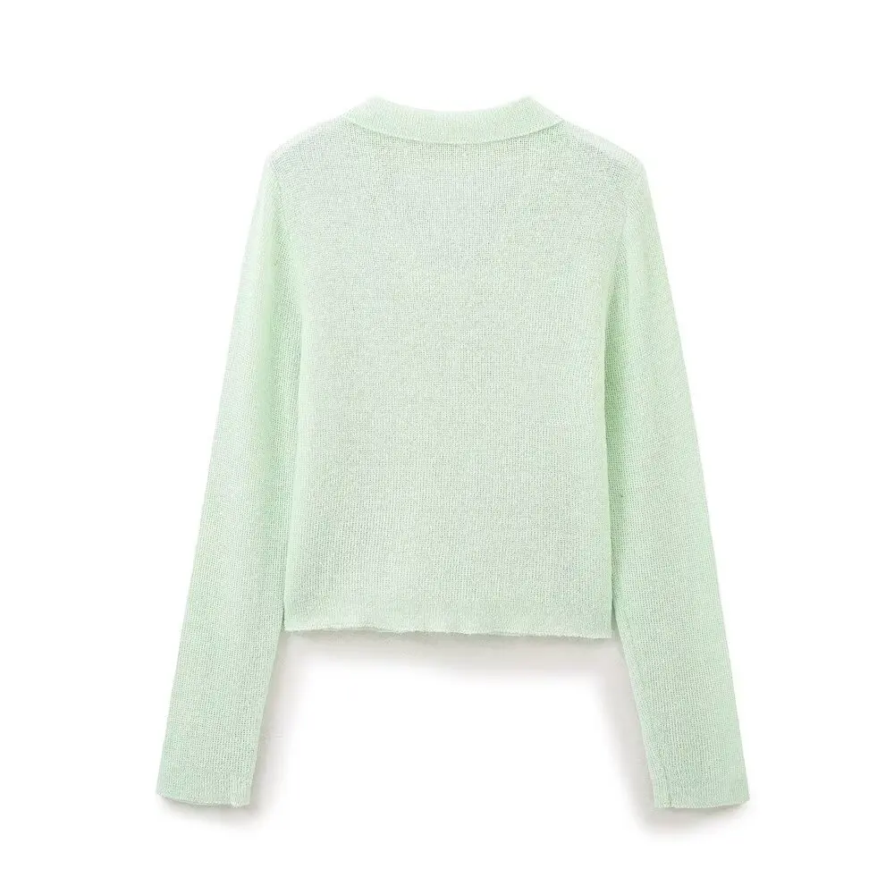 

JNLEAOG Autumn New Faionable Pure Color Knitted Open Cardigan Women's Casual Sle Polyester Fiber ort Length Buttoned