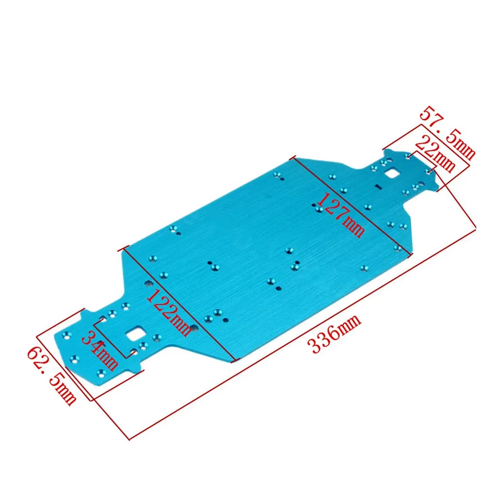 Aluminum Metal Chassis 3MM Thickness For HSP 03001 03602 1/10 Upgrade Parts Flying Fish HSP 94103/94123