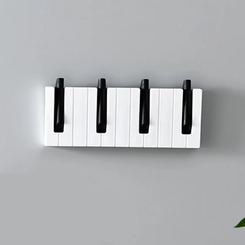 Piano Keys Hook Hanger Wall Mounted Coat Hanger Creative Wall Decoration For Home Living Room Bedroom Decorative Hooks Entrance