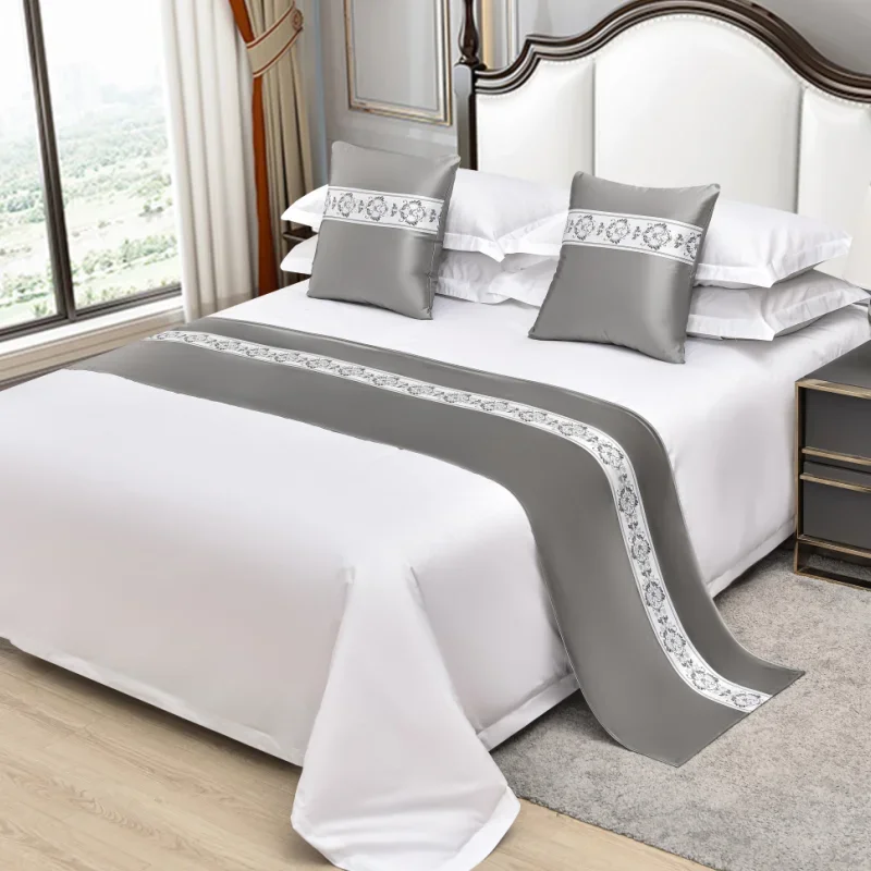 New Hotel Bed End Towel Modern Light Luxury High-end Internet Celebrity Bed Blanket High Quality Bed Cover for Homestays Bedflag