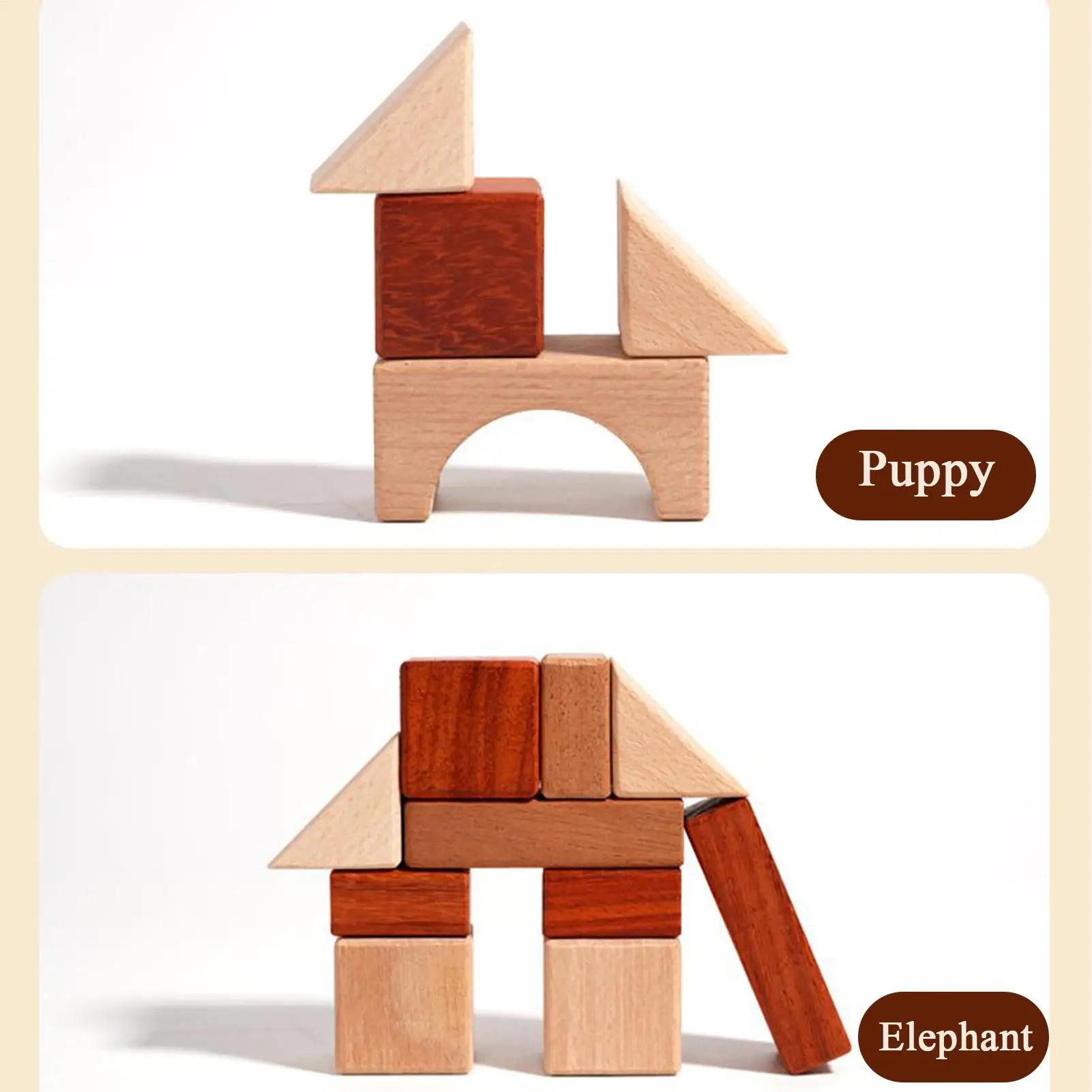 Houten bouwstenen Educatief speelgoed Stapelspel voor kinderen van 5-7 jaar Jongens Meisjes Thuis Kinderkamer Klaslokaal School Kleuterschool