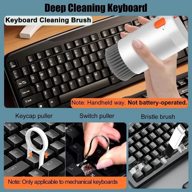 20-in-1 Multifunctional Cleaning Kit, Suitable for Electronic Devices |   Keyboard Cleaning Brush, AirPods Earphone Cleaning Kit, Multifunctional Tool for Cleaning Laptops, Earphones, Cameras, Mobile  image 6