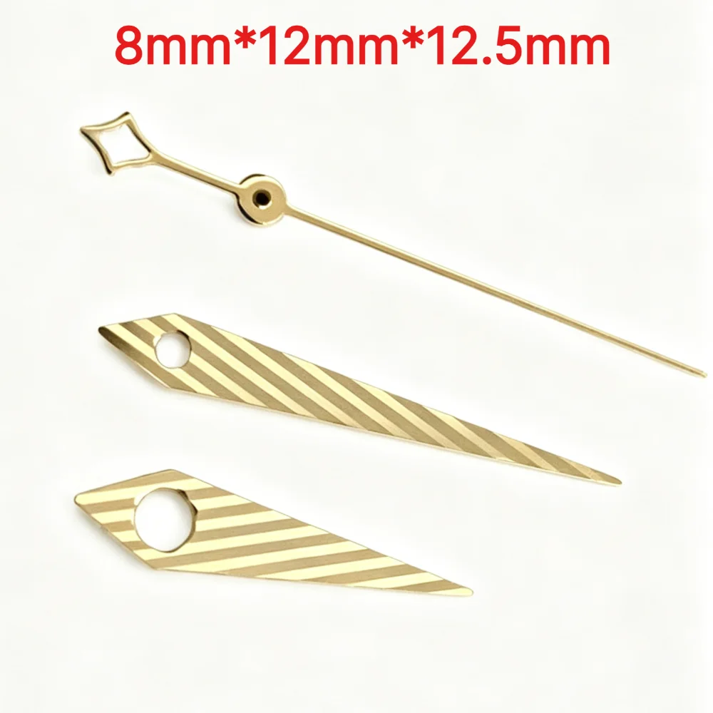 New Watch Hands Diamond/Twill Pattern Watch Pointers for NH34/NH35/NH36/4R/7S Movement Gold/Silver