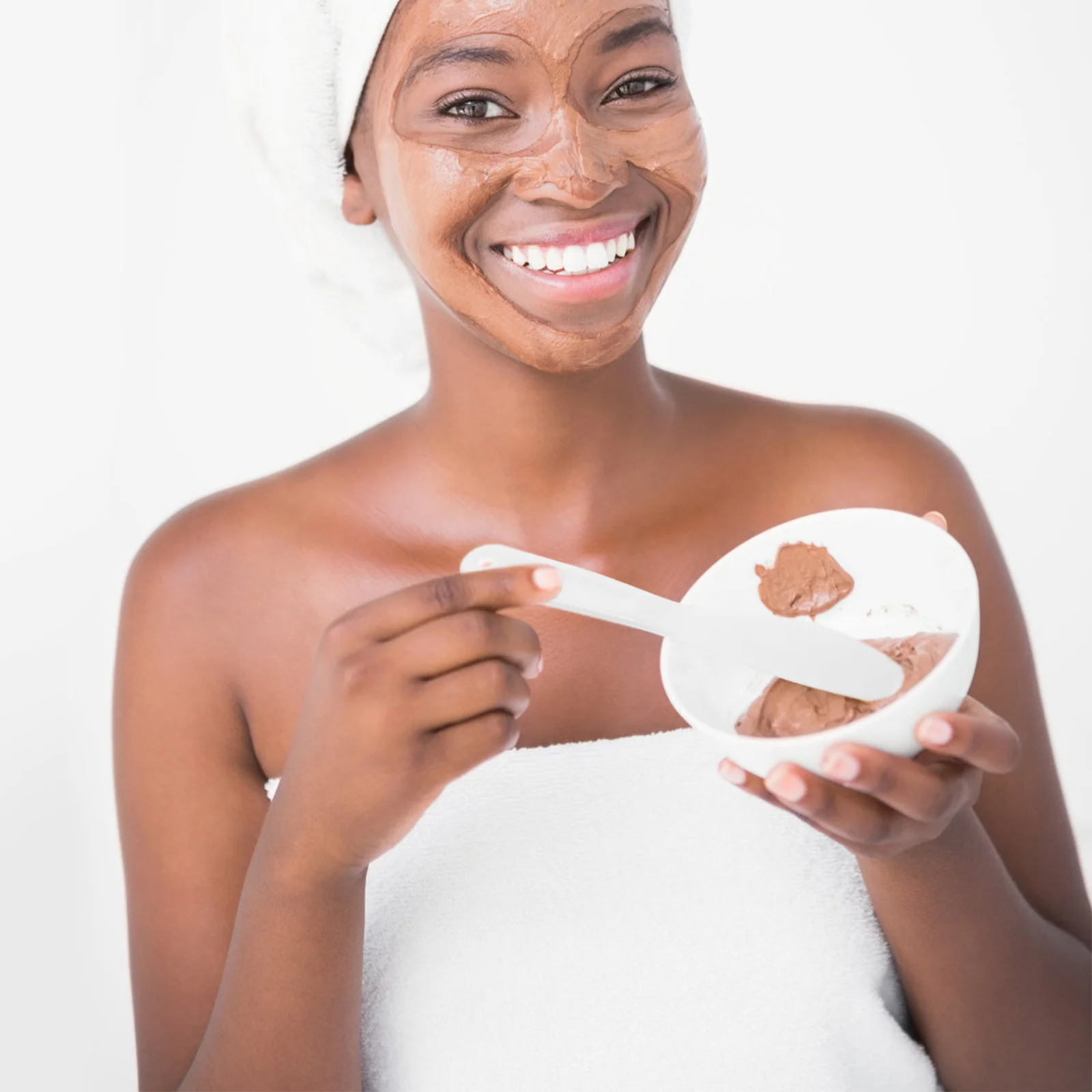 

1 set Silicone Mask Bowl DIY Mixing Bowls for Facial Hair Oil Salon Supply Beauty Accessories White Color Practical Use