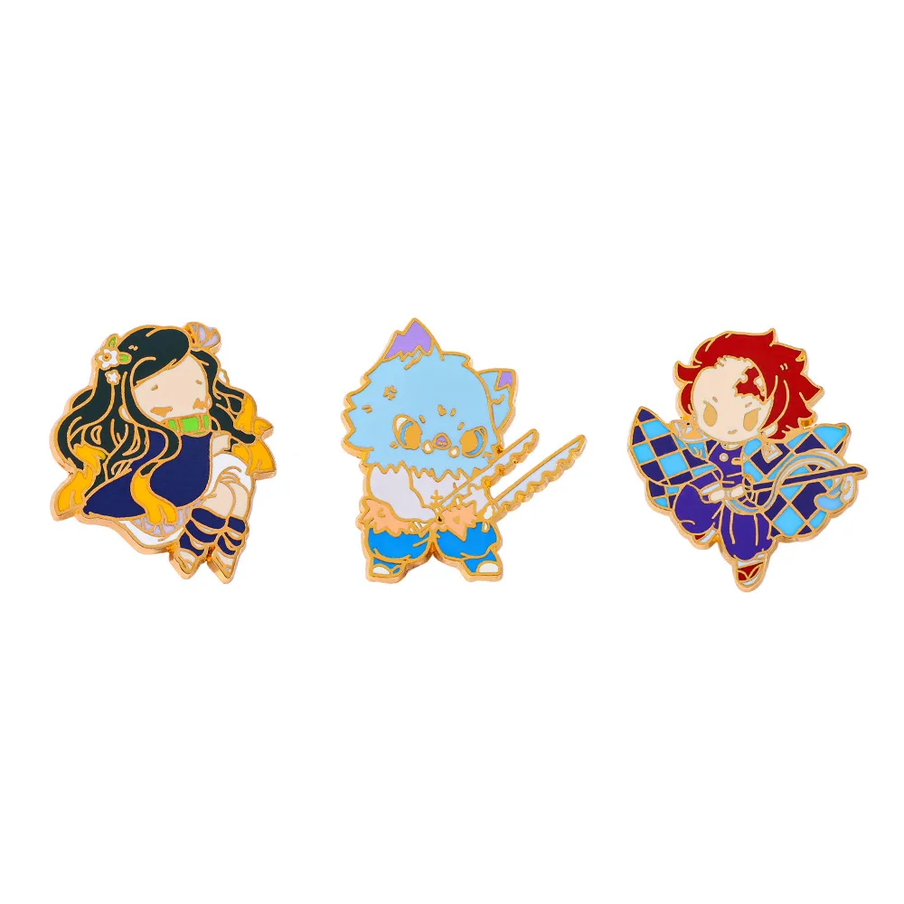 Anime Character Brooch, Metal Lapel Pin, Cartoon Badge, Fashionable Backpack and Clothing Accessory, Unisex Gift
