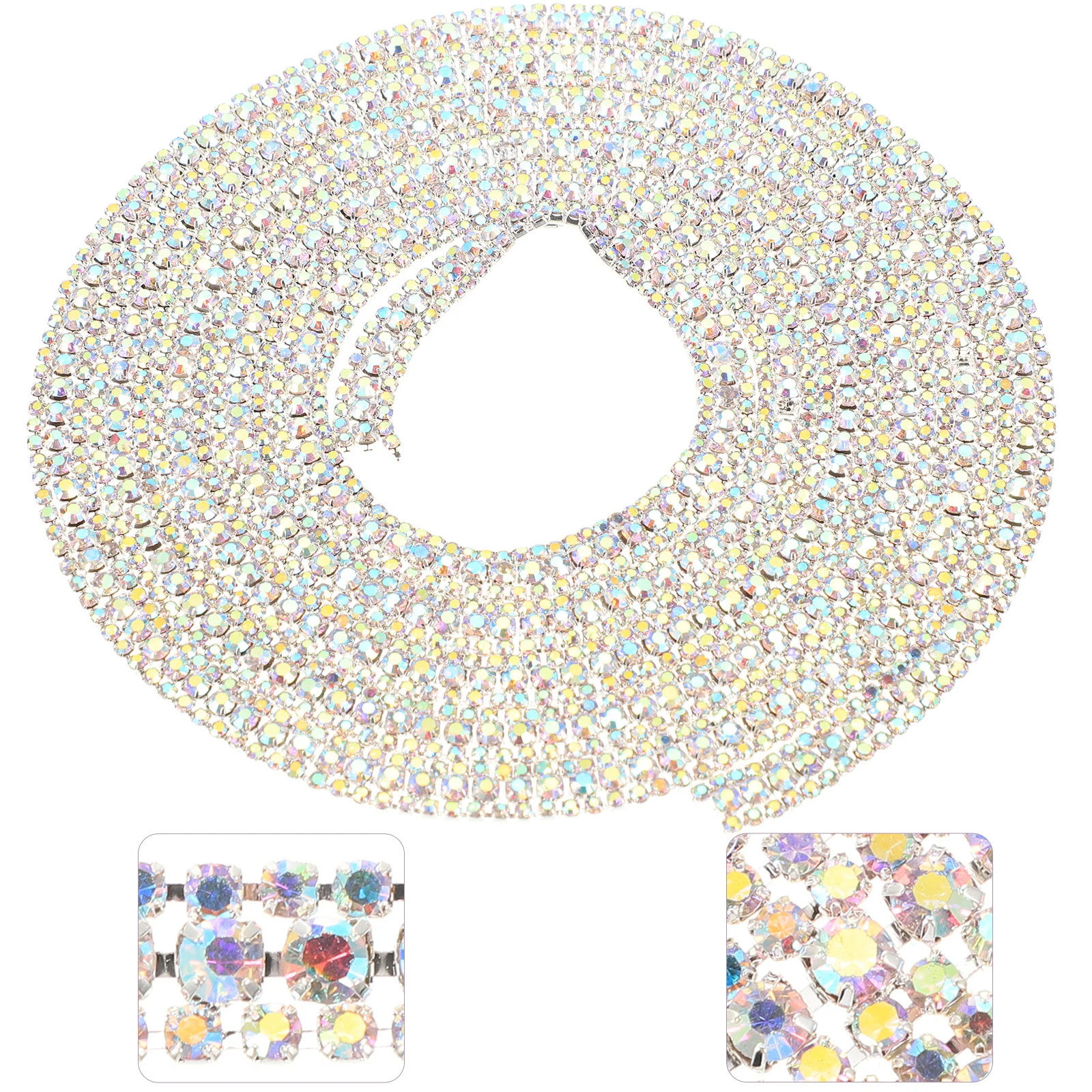 

Rhinestone Chain Roll Durable Flexible Crystal Claw Chain DIY Clothing Accessories Wedding Dress Bag Phone Case Craft Trim