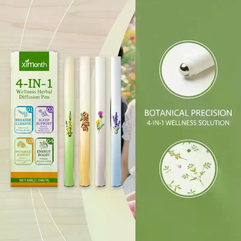 Natural 4 in 1 Herbal Diffuser Bars Mullein Thyme Mint Guarana Purifier for Air Freshening and  Work Gym