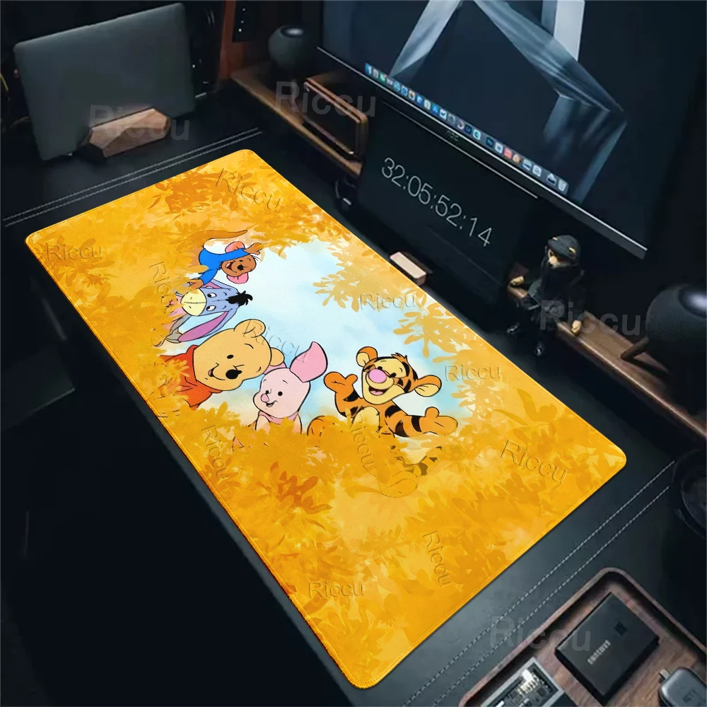 W-Winnies The Poohs Pattern Mouse Pads Computer Keyboard Mats Laptop Anti-slip Rugs Offices Accessories Aesthetics Rubber Carpet