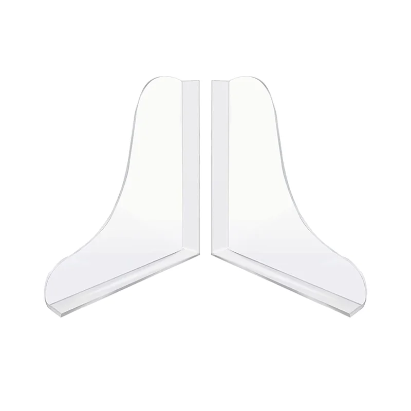 واقي رذاذ ركن حوض الاستحمام، واقي زوايا أكريليك، واقي حوض الاستحمام، واقي رذاذ حوض الاستحمام في الحمام، قطعتان شفافة ساخنة