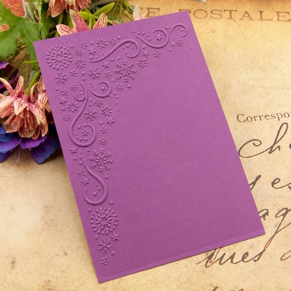 Art Creation Plastic Embossing Template Multi Types Clear Embossing Folder Flat Patterned Paper Embossing Clip Handcraft Lover