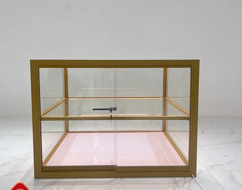 Accessories Hardware Showcase Bread Pastry Pure Glass Cabinet Rock Sugar Hulu Display Stand Coffee Shop Bar Counter Iron Frame
