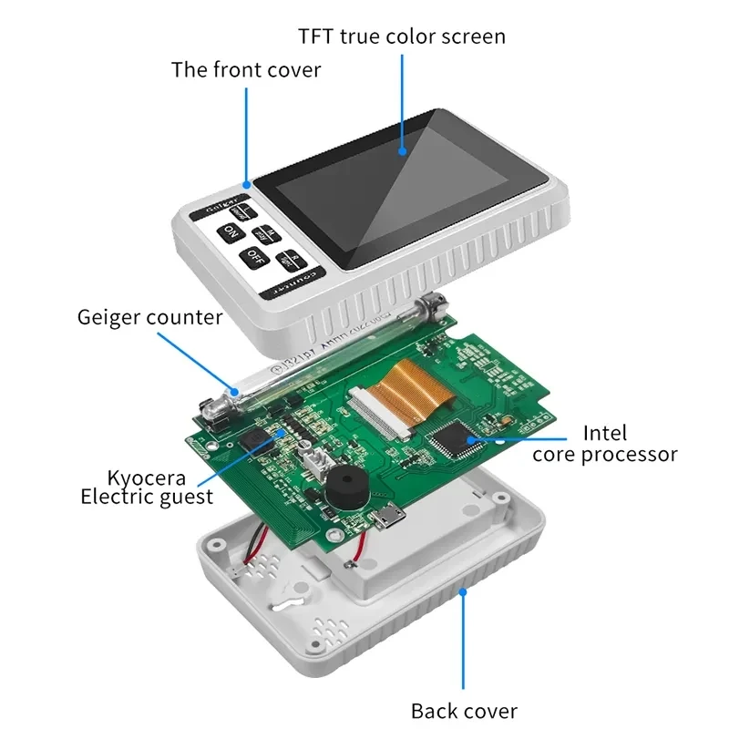 Abs Kerns trah lungs detektor Geiger zähler Beta-Gamma-Röntgendetektor-Tester Zähler ionisierender Strahlungs tester xr1 BR-9B