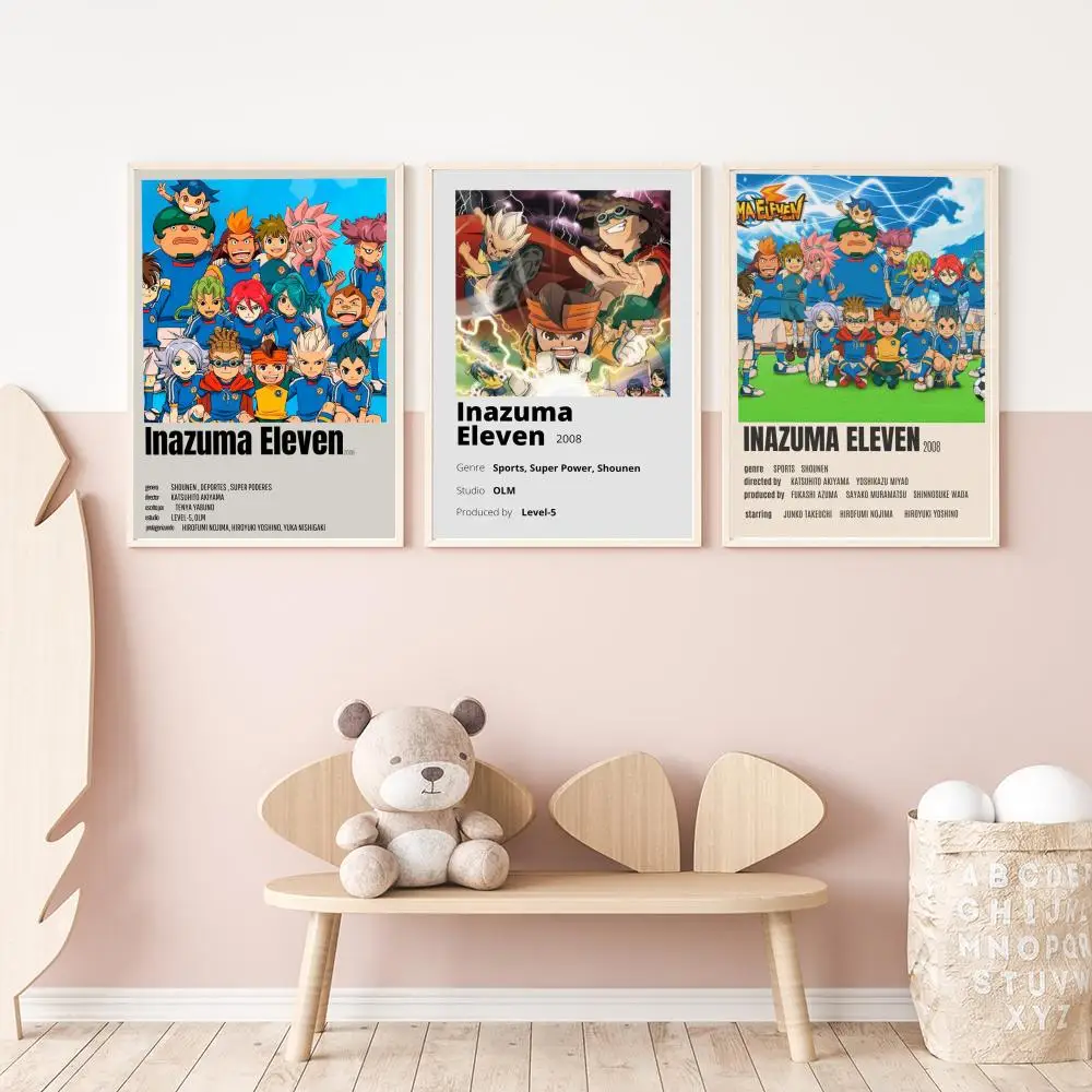 I-Inazuma Eleven Anime Poster Versatile HD Waterproof Wall Art Self-Adhesive Decor for Any Space Ideal Gift