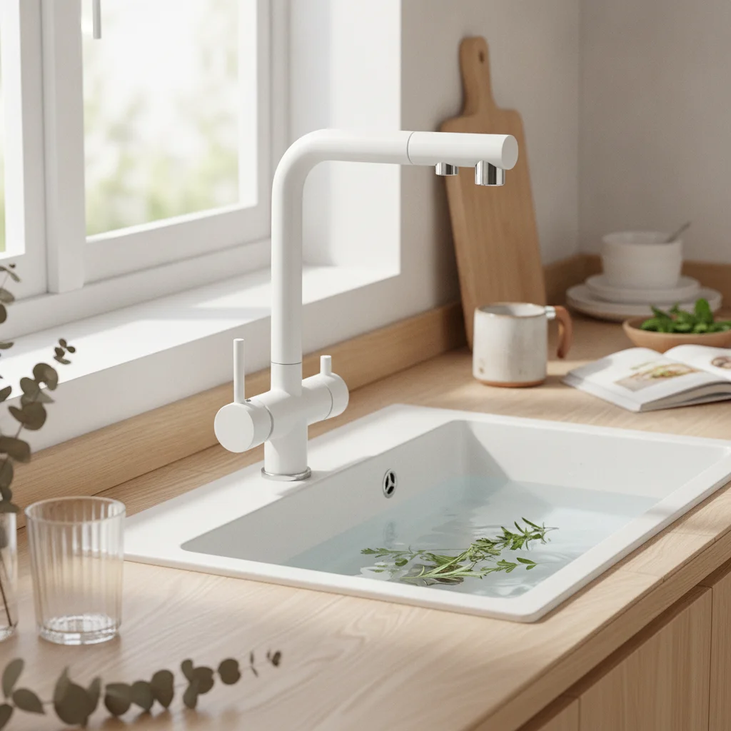 

Three in One Kitchen Faucet with Pull Out Spray Monoforo Tap for Kitchen Sink or Renovation Project