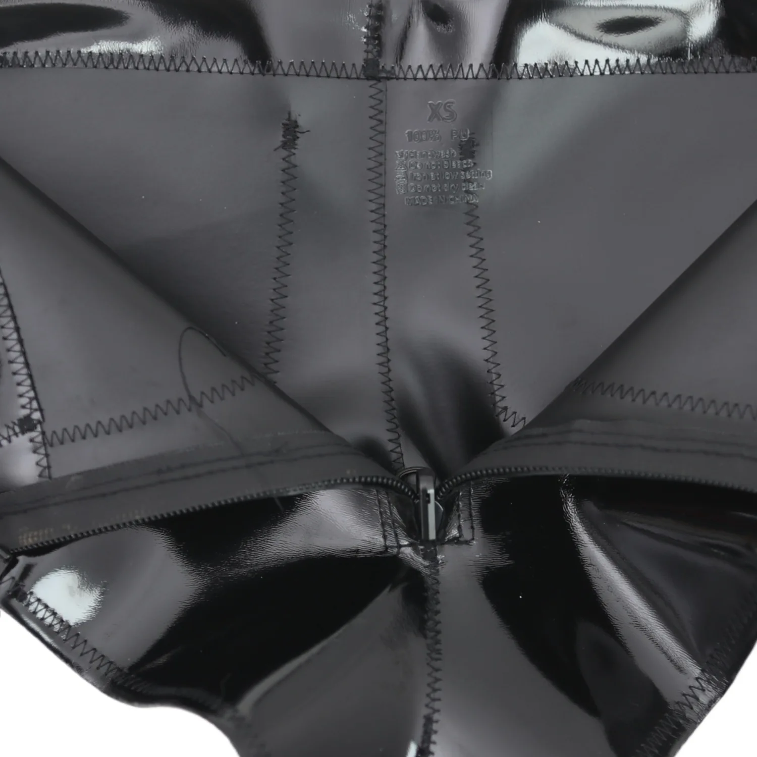 Women Men Glossy Pocket Shorts Mid-Rise Briefs Fashion Street Style PU Leather Pocket Stylish view 3