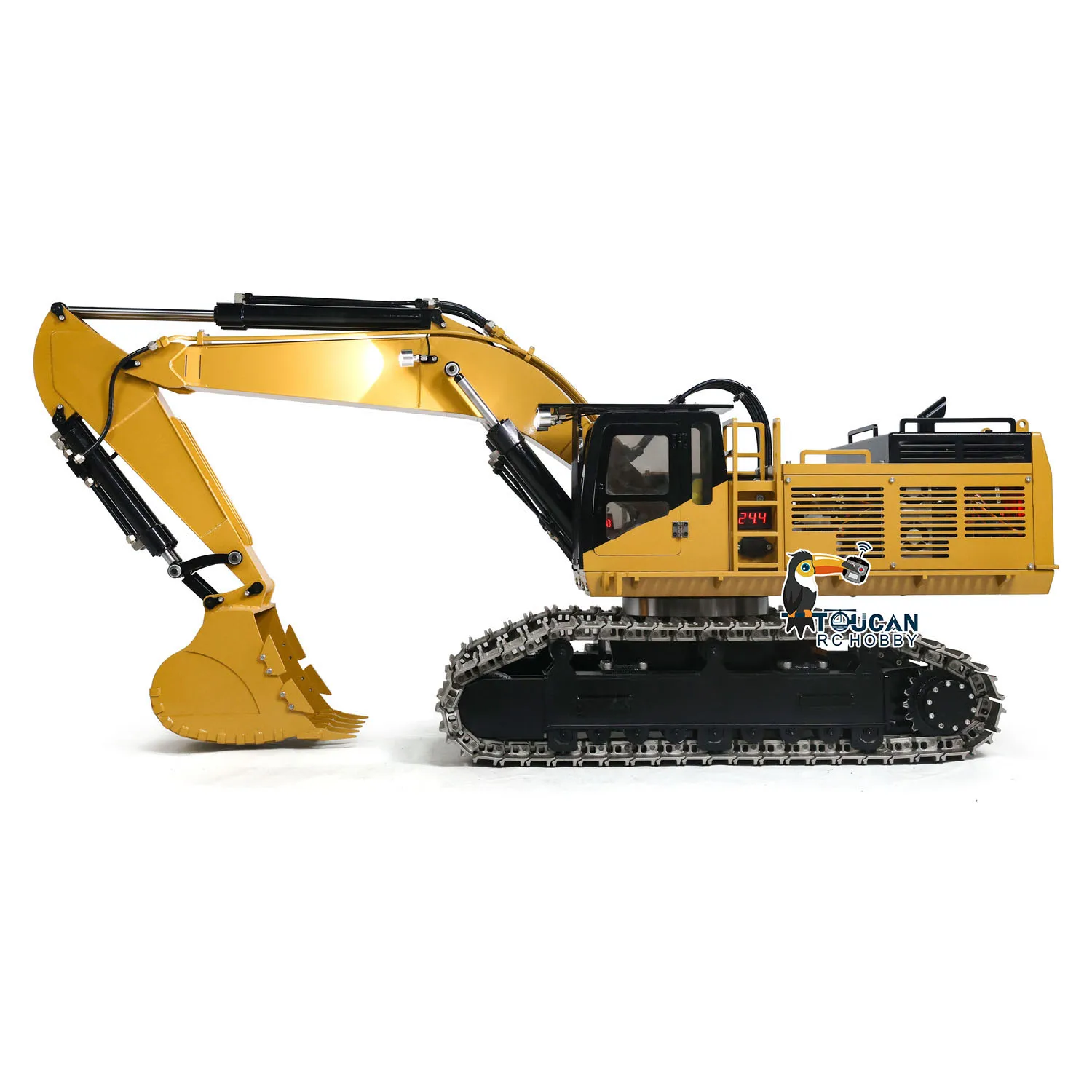 Upgraded RTR 385CF RC Hydraulic Excavator 1/8 Heavy-duty Machine Metal Giant Digger Remote Control Construction Vehicle TH23891