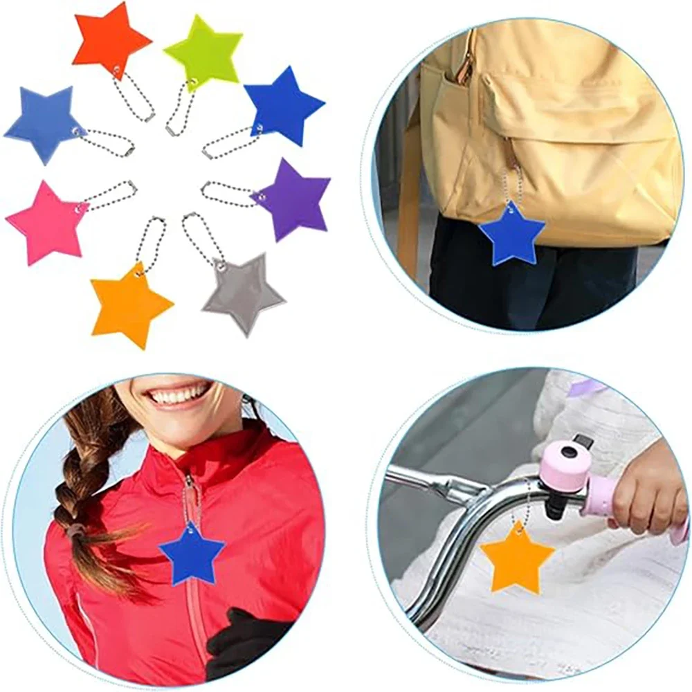 20/40 Stück Fünfzackiger Stern Outdoor-Sport Schlüsselanhänger, Geeignet für Taschen, Gepäck und Boxen