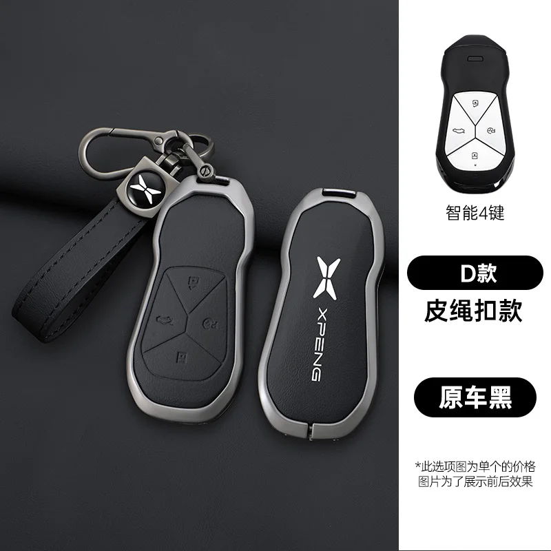 Hoge kwaliteit auto lederen sleutelhoes van legering voor Xiaopeng Xpeng P7 P7i P5 G3 G3i G9 G6 22-23 autosleutel accessoires.