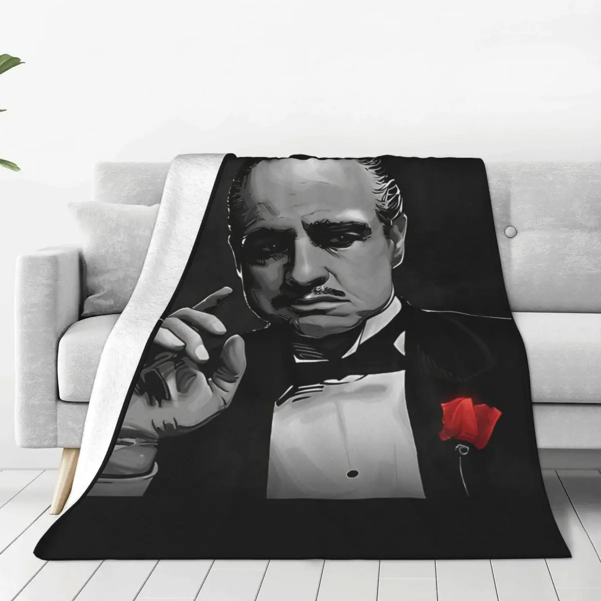 Super Warm Blanket Picnic The Godfather Poster Bedding Throws Flannel Bedspread For Couch Chair Sofa Bed Funny Sofa Bed Cover