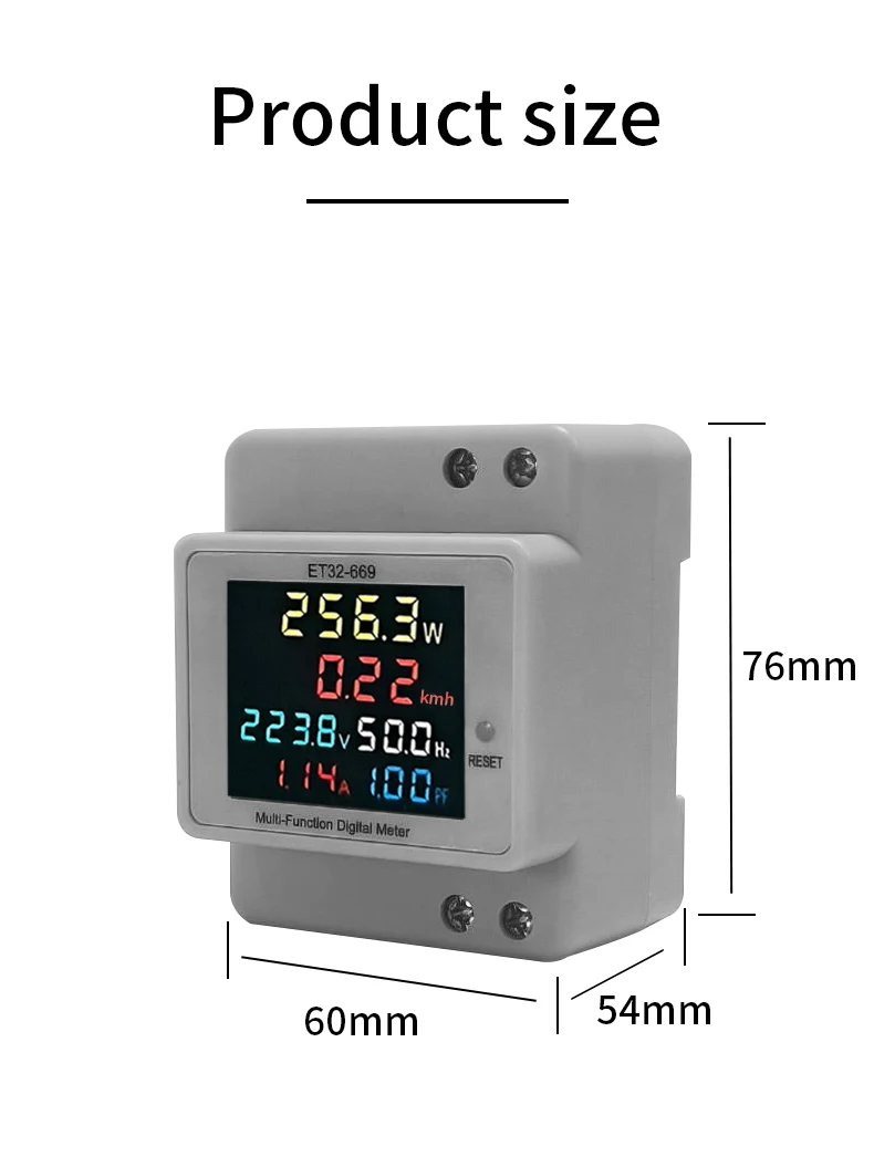 220vac 45-65Hz jednofazowa energia licznik długości moc napięcie prądu elektrycznego miernik częstotliwości miernik energii watomierz Din