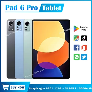2025 Global Versie Mi Pad 6 Pro Tablet PC Android 12 16GB 1T 5G Dual SIM Telefoon Snapdragon 870 PC Dual SIM-kaart 5G WIFI Tablet