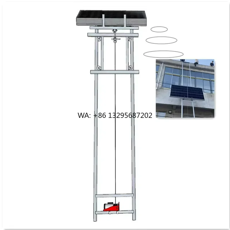 

New Arrival Safe Electric Ladder Cargo Elevator Hoist Solar Panels Lift for Doors Windows
