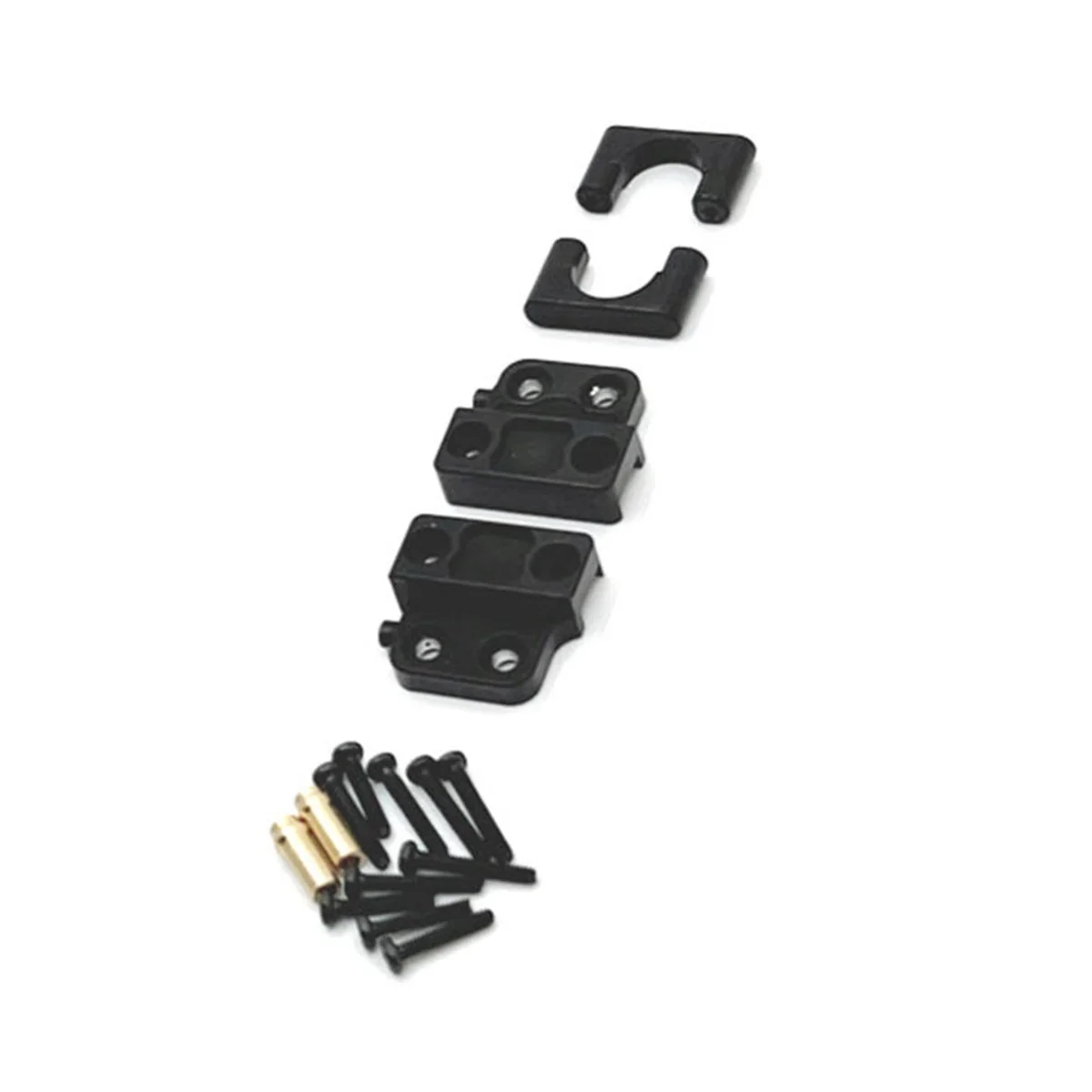 YKH_Per MN 1/12 MN82 LC79 Kit di fissaggio a molla per asse posteriore per auto RC Nero