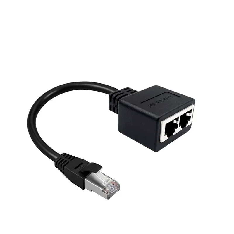 Network Cable RJ45 Male To 2 Female Ethernet LAN Network Adapter Cat 7 Extension for Pc Laptop