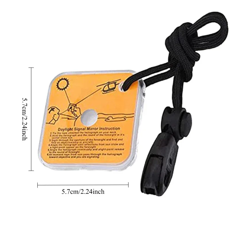 في الهواء الطلق التخييم بقاء SOS الناجي عاكس المجال أداة متعددة الوظائف إشارة مرآة مرآة لوضع مساحيق التجميل EDC أداة