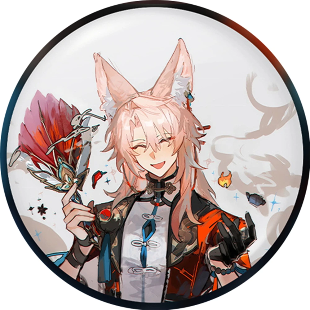 เข็มกลัดคอสเพลย์เจียวเฉียวจากเกม Honkai: Star Rail ขนาด 58 มม. ทำจากโลหะดีบุก SPTE ﻿   ของขวัญคริสต์มาส
